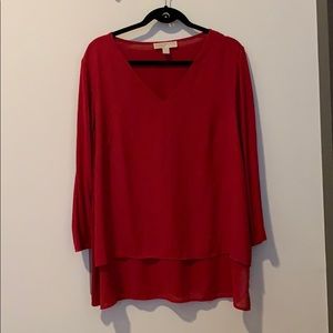 Michael Kors Pink Chiffon Top 1X